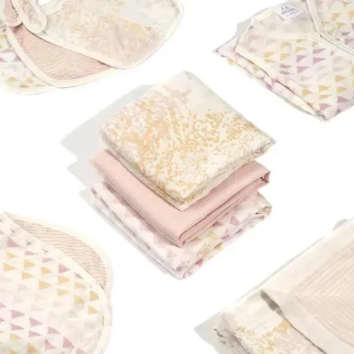 Aden + Anais Swaddles macios e sedosos metálicos 3 unidades, bétula de prímula