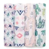 Aden + Anais Trail Blooms 47 Conjunto de Swaddle Clássico, Pacote com 4
