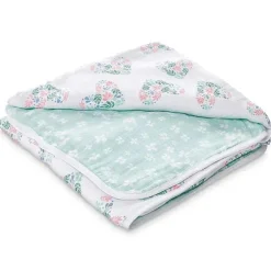 Aden by Aden - Manta de musselina, coração floral de rosa briar