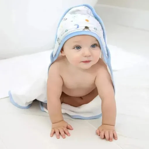 Aden+Anais - Toalha de Banho com Capuz 2Pk para Bebês, Exploradores do Espaço