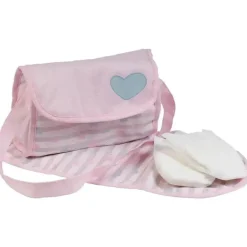 Adora - Bolsa de fraldas para boneca, inclui trocador e 2 fraldas de boneca, rosa pastel clássico