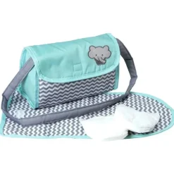 Adora - Bolsa de fraldas para boneca, inclui trocador e 2 fraldas para boneca, estampa em zigue-zague