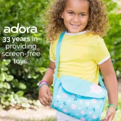 Adora - Bolsa de fraldas para boneca, inclui trocador e 2 fraldas de boneca, Blue Flower Power