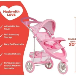 Adora - Carrinho de boneca Snack N Go com sombra, Rainbow Rose