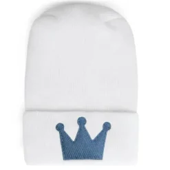 Adora Baby Gifts - Chapéu de hospital para recém-nascidos, coroa de linho Demin