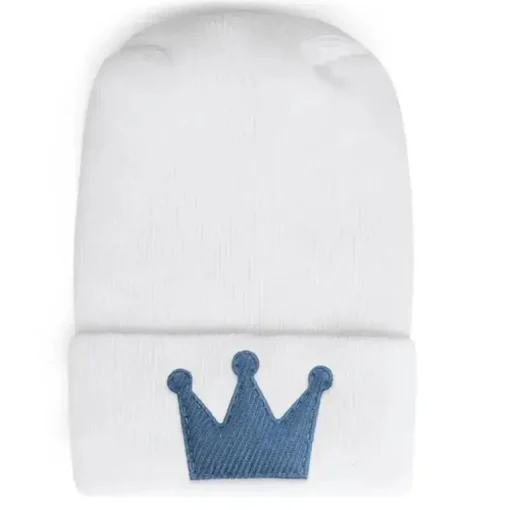 Adora Baby Gifts - Chapéu de hospital para recém-nascidos, coroa de linho Demin