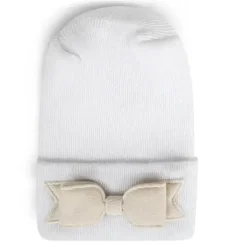 Adora Baby Gifts - Chapéu de hospital para recém-nascidos, laço creme