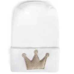Adora Baby Gifts - Chapéu de hospital para recém-nascidos, coroa de linho bege