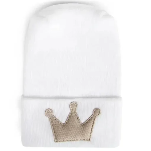 Adora Baby Gifts - Chapéu de hospital para recém-nascidos, coroa de linho bege