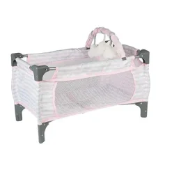 Adora Crib Pink Deluxe Pack N Play (conjunto de 7 peças)