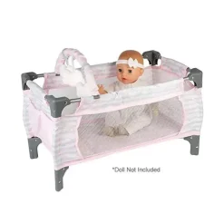 Adora Crib Pink Deluxe Pack N Play (conjunto de 7 peças)