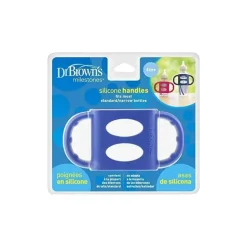 Alça para mamadeira Dr. Brown's 100% silicone com pescoço padrão, azul