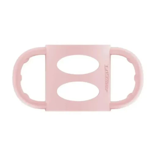 Alças estreitas para mamadeira 100% silicone da Dr. Brown, rosa claro