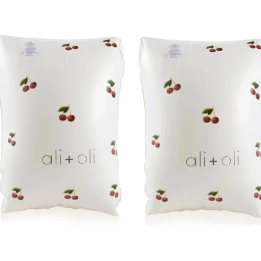 Ali + Oli - Asas de faixa de braço de natação flutuador inflável (cereja)