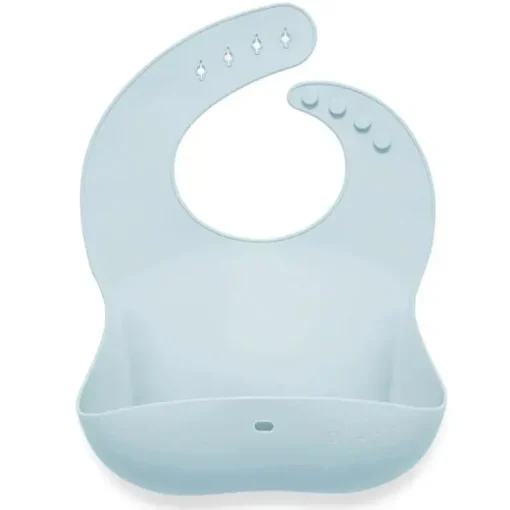 Ali + Oli - Babador de silicone para bebê enrole e fique fechado, céu