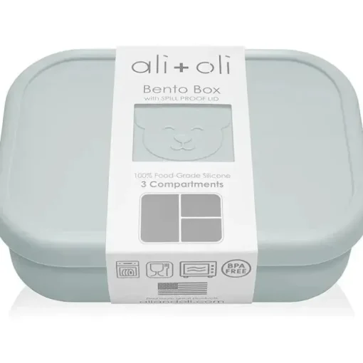 Ali + Oli - Bento Box de Silicone à Prova de Vazamento, Dream Blue