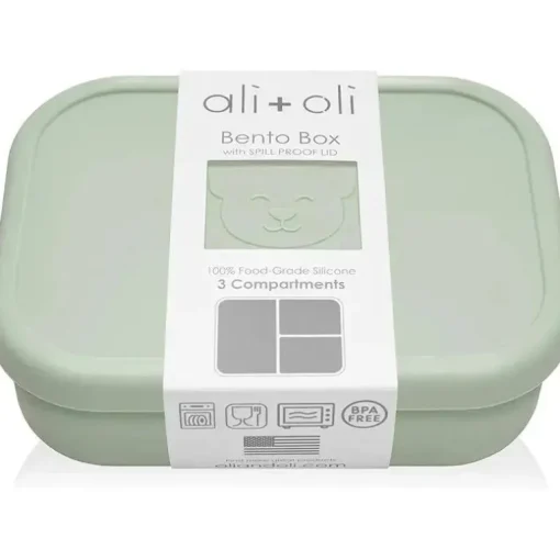 Ali + Oli - Caixa Bento de Silicone à Prova de Vazamento, Pinho