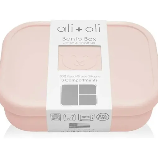 Ali + Oli - Caixa Bento de Silicone à Prova de Vazamento, Blush