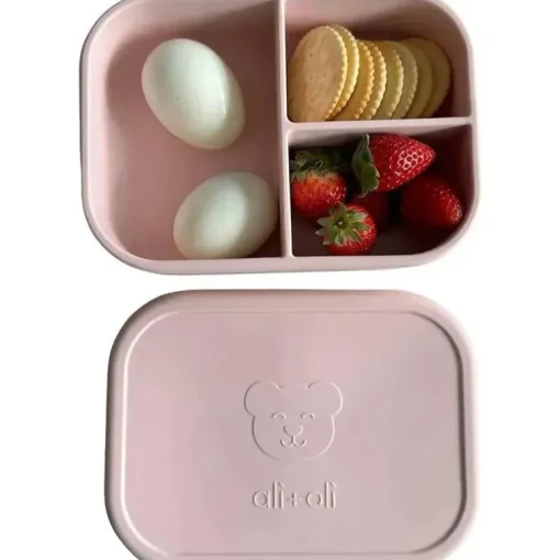 Ali + Oli - Caixa Bento de Silicone à Prova de Vazamento, Blush