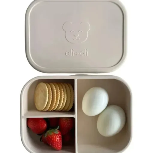 Ali + Oli - Caixa Bento de Silicone à Prova de Vazamento, Coco