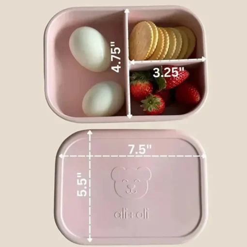Ali + Oli - Caixa Bento de Silicone à Prova de Vazamento, Blush
