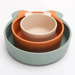 Ali + Oli - conjunto de tigela de lanche empilhável 3Pk, Citrus Splash