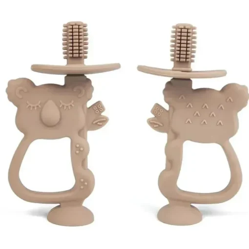 Ali + Oli - Escova de dentes de treinamento Cuidados bucais Koala, Taupe