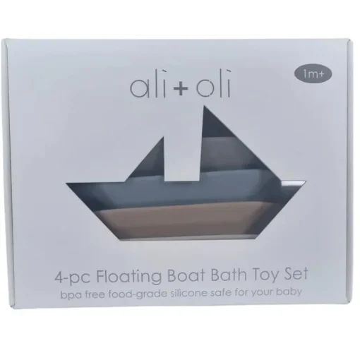 Ali + Oli - (4-Pc) Mini-Boat Bath Toy Set