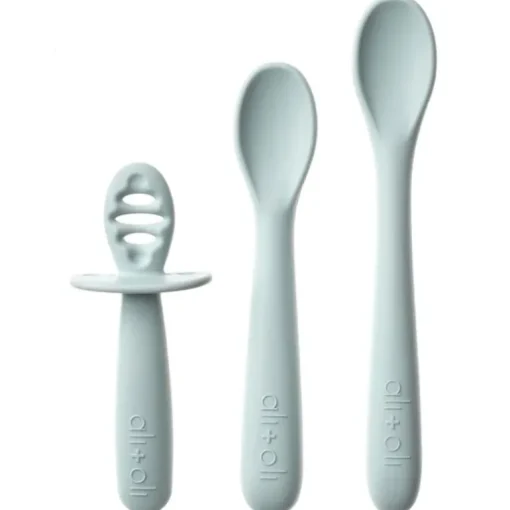 Ali + Oli - (3-Pc) Multi Stage Spoon Set For Baby, Blue