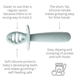 Ali + Oli - (3-Pc) Multi Stage Spoon Set For Baby, Blue
