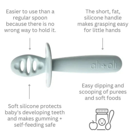 Ali + Oli - (3-Pc) Multi Stage Spoon Set For Baby, Blue