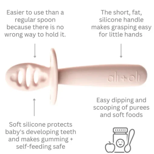 Ali + Oli - (3-Pc) Multi Stage Spoon Set For Baby, Blush