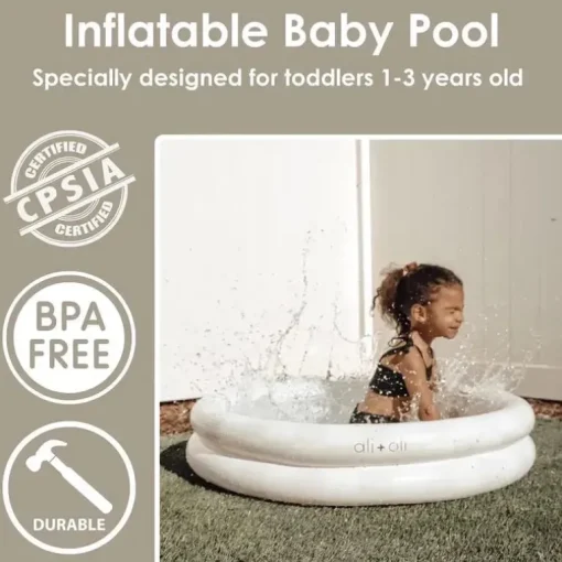 Ali + Oli - Piscina inflável para crianças pequenas Two Rings 35 pol (Checkers)