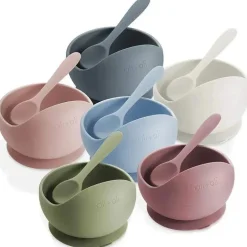 Ali + Oli Suction Bowl &amp; Colher (Blush)