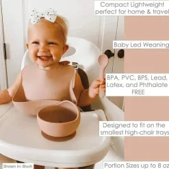 Ali + Oli Suction Bowl &amp; Colher (Blush)