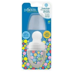 Alimentador de silicone Dr. Brown's Fresh Firsts, cinza, 1 pacote