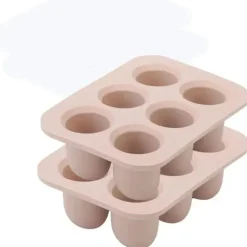 Ali+Oli - Bandejas para freezer de leite materno, silicone de qualidade alimentar sem BPA, pacote com 2, cinza