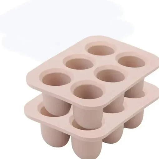 Ali+Oli - Bandejas para freezer de leite materno, silicone de qualidade alimentar sem BPA, pacote com 2, cinza