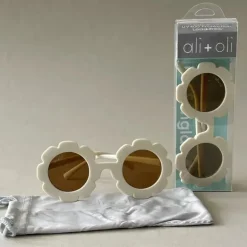 Ali+Oli - Óculos de Sol para Crianças Flor, Branco