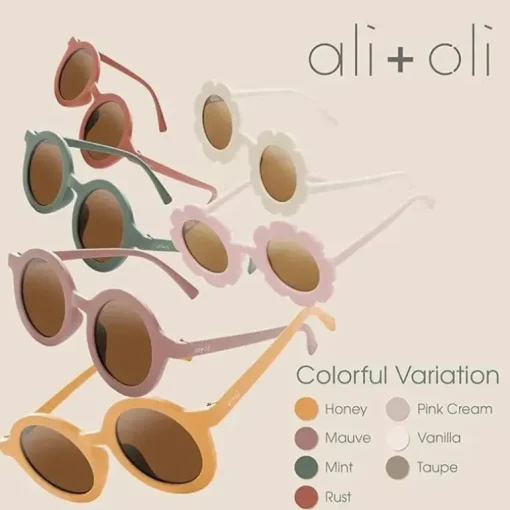 Ali+Oli - Óculos de Sol para Crianças Flor, Rosa