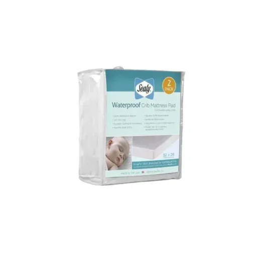 Almofada de colchão de berço impermeável Sealy 2 unidades