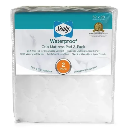 Almofada de colchão de berço impermeável Sealy 2 unidades