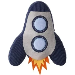 Almofada de pelúcia para berçário de foguetes da Via Láctea Lambs &amp; Ivy, azul/cinza