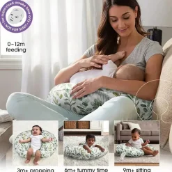 Almofadas com capa original Boppy - Green Foliage