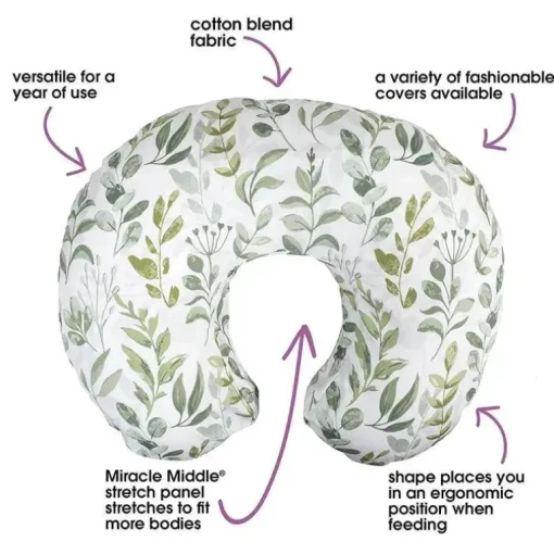 Almofadas com capa original Boppy - Green Foliage