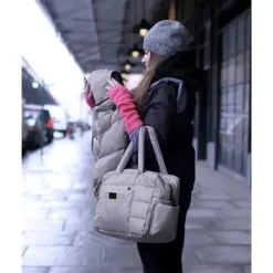 7Am - Bolsa de fraldas diária Soho Duffle Heather Grey