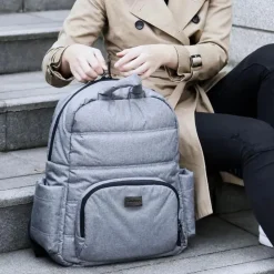 7AM Voyage - Mochila para fraldas, cinza urze