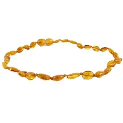Amber Monkey - Colar de Âmbar Báltico Polido de 10-11 polegadas, Feijão de Mel