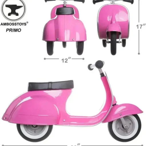 Ambosstoys - patinetes infantis de metal, rosa