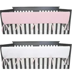 American Baby - Cobertura Longa para Trilho de Berço, Rosa/Branco